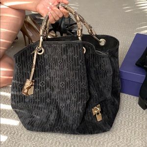 Louis Vuitton Snake Skin Suede Tote